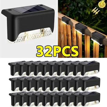 Solar Deck Lichter Im Freien Wasserdichte LED Zaun Lichter Garten Schritt Lampe für Terrasse Treppen Geländer