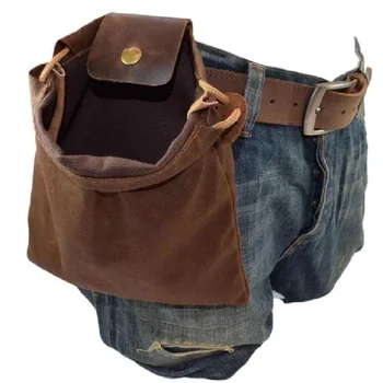 Outdoor Fall Tasche Camping Leder Bushcraft Tasche Gemüse Ernte Garten Obst Pflücken Taille Werkzeuge Lagerung