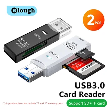 2-in-1 USB3.0/2.0 Kartenleser USB3.0 zu SD TF Speicherkartenleser USB-Flash-Laufwerk Kartenleser-Adapter