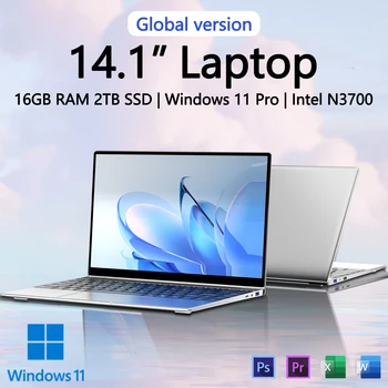 Ultra-Slim-Laptop 14,1 Zoll 16GB RAM 2TB SSD Intel 4405U Gaming-PC 1920*1080 Display Büro- und Lerncomputer PC