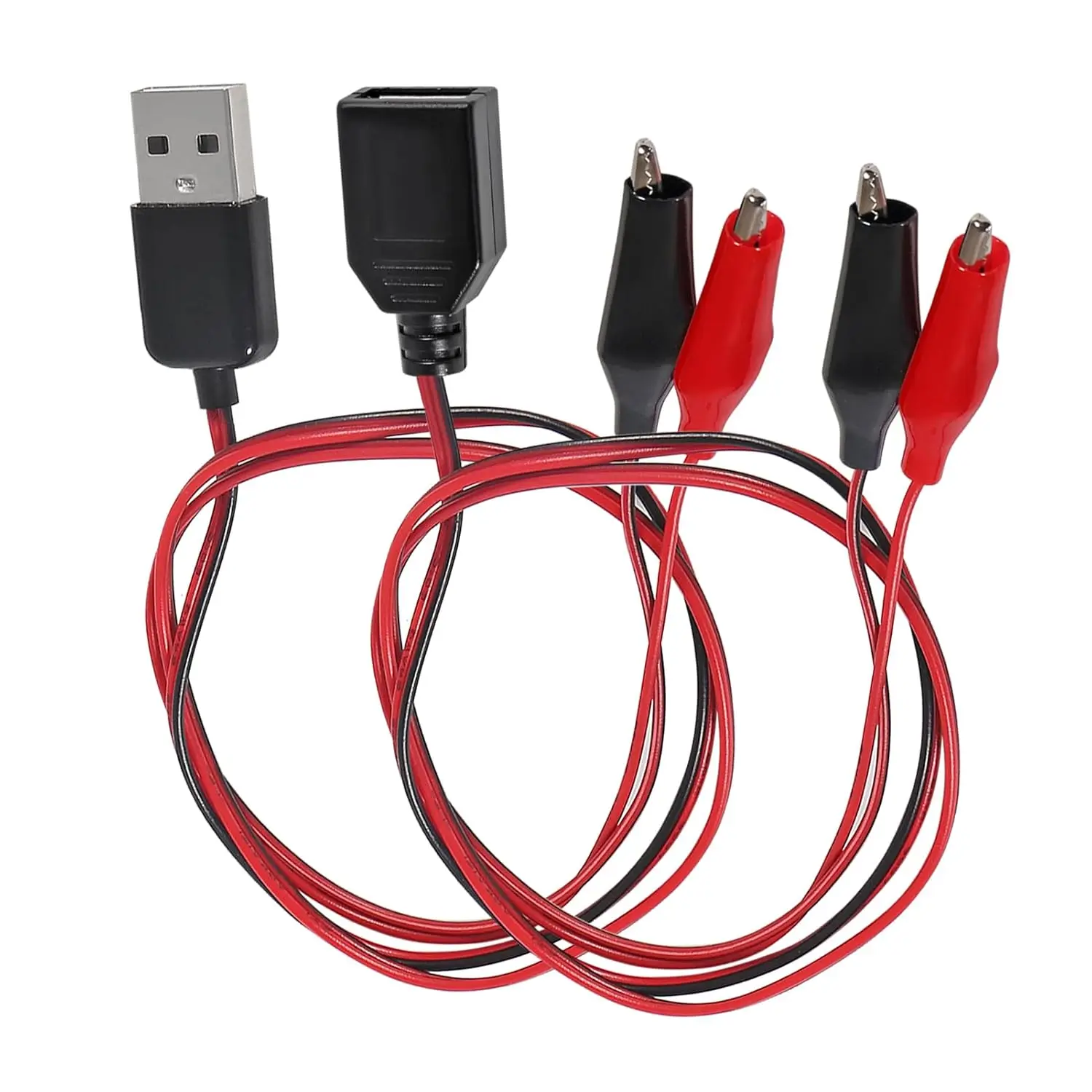 2 Stück USB-zu-Krokodilklemme-Adapterkabel, männlich – Bild 6