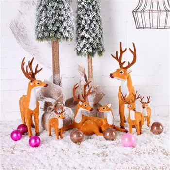 2022 Neujahr Weihnachts dekoration 15-25cm Weihnachts hirsch Weihnachten Elch Plüsch Simulation Weihnachts
