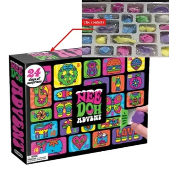Needoh-Weihnachts-Countdown-Kalender, Schatzsuche, Neujahrsüberraschung, Überraschungsbox-Spielzeug, Fest
