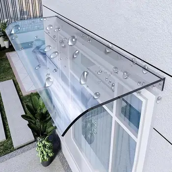 Fenster tür Markise Terrasse Markise Baldachin im Freien transparenten Baldachin Schutz UV-Schutz Garten