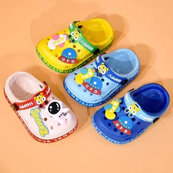 Kinder Baby Jungen Mädchen Pantoletten Clogs Sommer Weiche Sohle Garten Strand Hausschuhe Sandalen Höhle Loch
