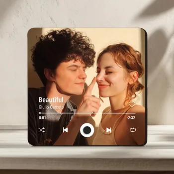 Personalisierter Foto-Musik-Kühlschrankmagnet mit Rahmen, personalisierte Kühlschrankmagnete, bestes
