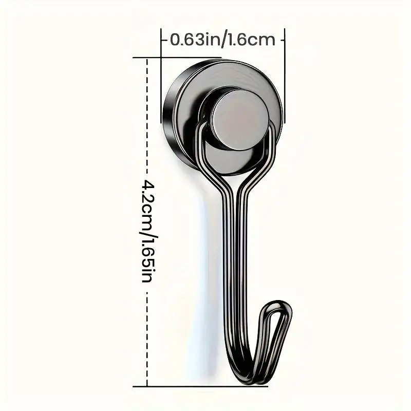 3/6/12/20 Stück schwarze Magnethaken Cruis Heavy Duty – Bild 2