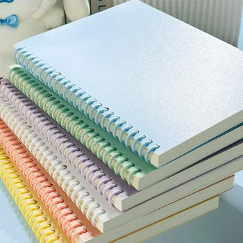 A4/A5/B5 Herausnehmbares Spiralnotizbuch 60 Blatt Liniert/Blanko Loseblatt-Journal Macaron-Ringbuch