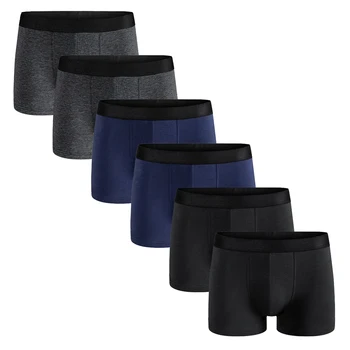 Pack 2024 Männer Höschen Baumwolle Unterwäsche Männlich Marke Boxer Und Unterhose Für Homme Luxus (6 Stück)