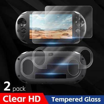 Gehärtetes Glas für Sony PS Vita PSV 1000/PSV 2000, klare Full-HD-Displayschutzfolie vorne + hinten