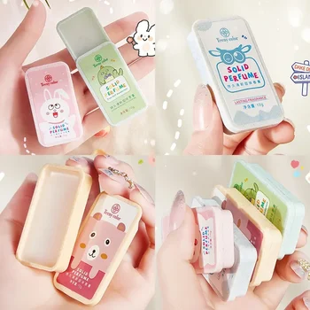 Blumen-Pfirsich-Düfte, feste Parfüme, Balsam, Damen und Herren, Mini, tragbar, mildes, anhaltendes Aroma