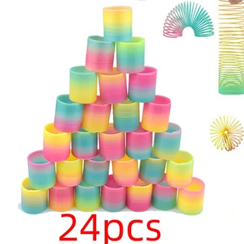Regenbogen Magische Quellen Kreis Spielzeug Kinder Geburtstag Party Gefälligkeiten Gäste Giveaway (24 Stück)