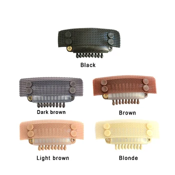 Magic Tape Clips für Perücken, 9 Zähne Clips für Haarverbindung, Haarverlängerungen, Perückenclips (6 Stück)