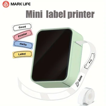 MarkLife P15 Mini Tragbarer Thermodrucker, kabelloser, Bluetooth-kompatibler Etikettendrucker für Zuhause