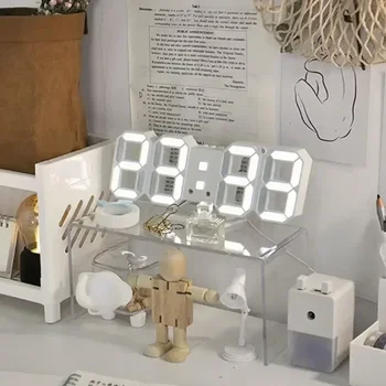Digitale Wanduhr, Schreibtischuhren, elektronischer Alarm, moderne Heimdekoration für Schlafzimmer, Dekor