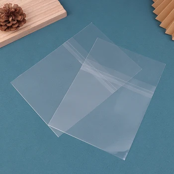 50Pcs Transparente Wiederverschließbare CD Taschen Kunststoff Äußere Hülsen Für CD Band Schallplatte Discs
