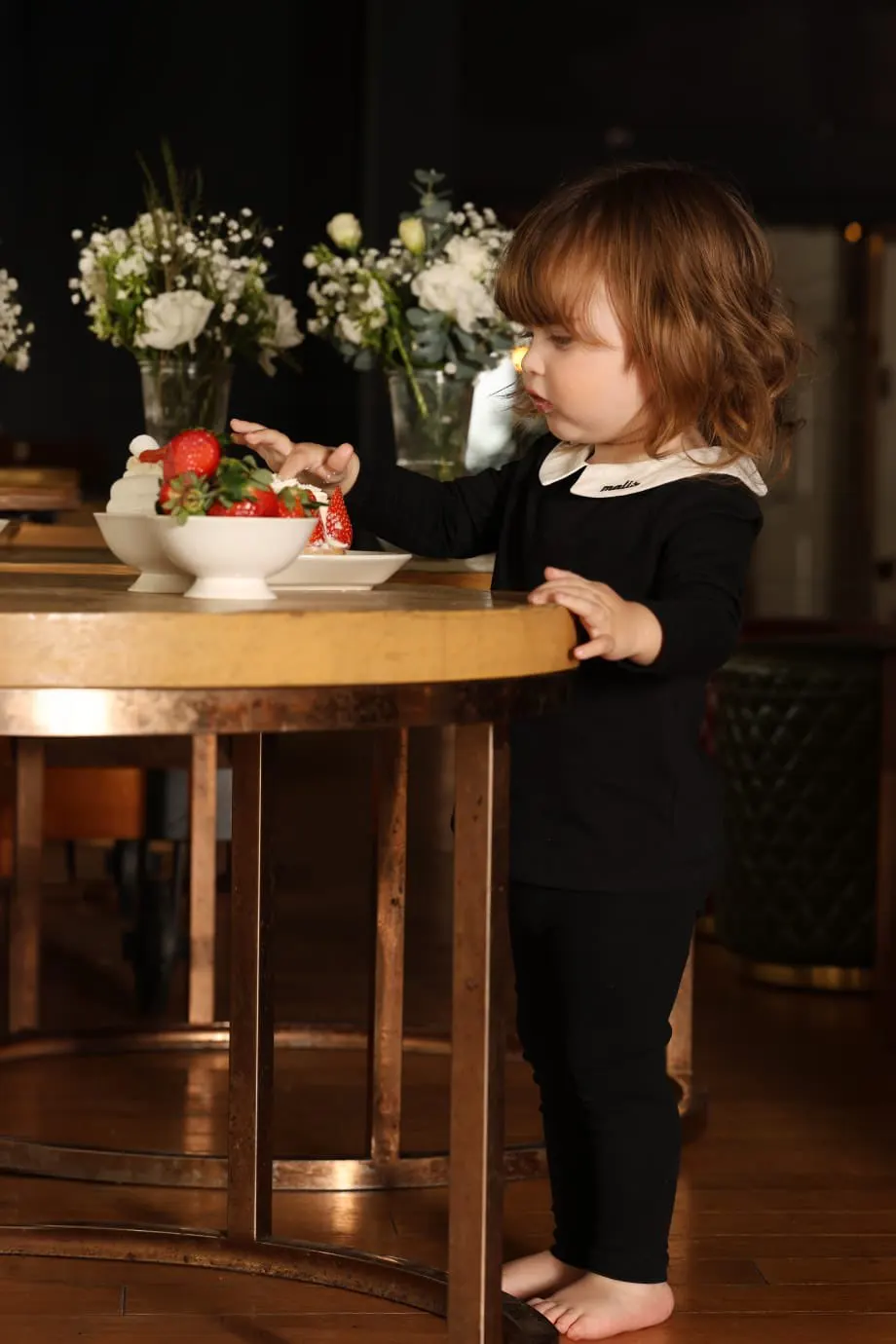 2026 Mali's SS Schwarze Bestickte Pyjamas Boutique – Bild 5