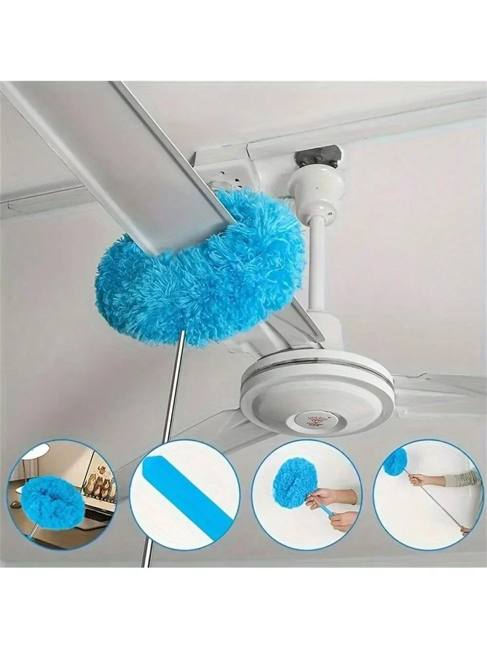 Mikrofaser-Deckenventilator-Staubwedel verlängert bis zu – Bild 5