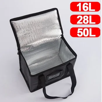 Tragbare große isolierte Taschen für Lebensmittellieferung, Pizza zum Mitnehmen, warme Kühltasche, Campingbox