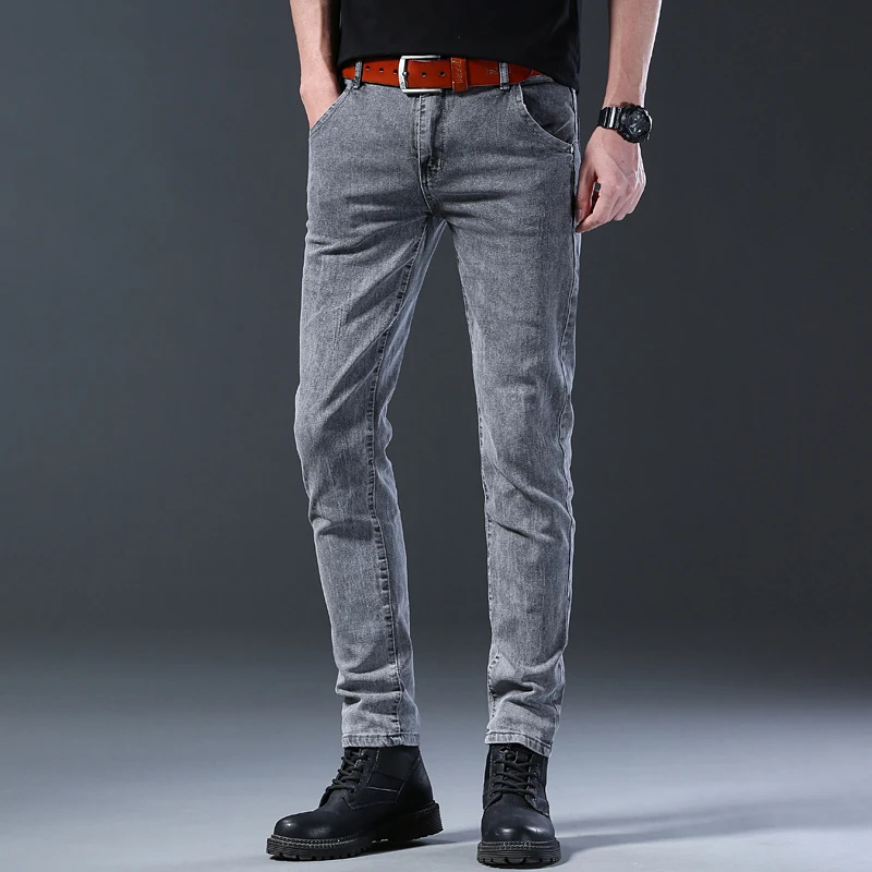 Jeans im neuen Stil, Slim-Fit für Herren, bequeme, elastische – Bild 3