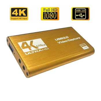 4K HDMI-kompatible USB 3.0 Videoaufnahmekarte 1080P 60FPS 60Hz Videorecorder Grabber für Spielaufnahmen