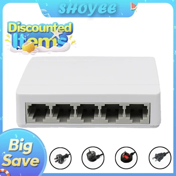 5-Port-Gigabit-Ethernet-Switch 10/100/1000 Mbit/s Desktop-Netzwerk-Switch, Plug & Play, automatischer