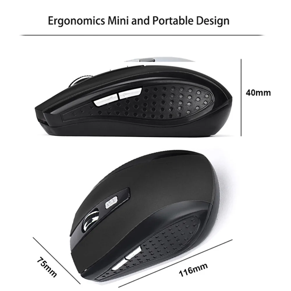 Drahtlose Maus, leise Maus, 2,4 G, tragbare mobile optische – Bild 6