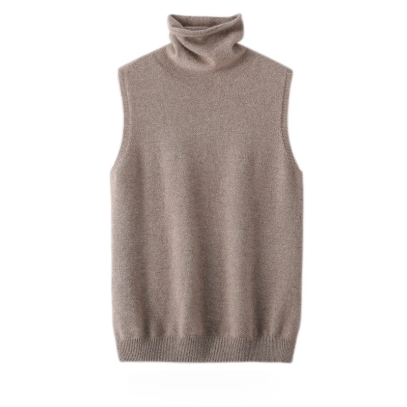 Frauen 100% Merino Wolle Ärmellose Pullover – Bild 3