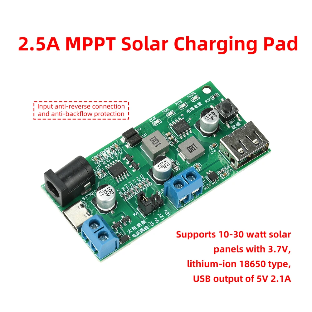 5-18V MPPT Solar-Lademodul 2,5A 10-30W Solar-Controller-Board – Bild 3