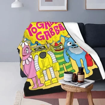 Yo gabba Cartoon Decke Flanell lustige warme Decke für Tages decke Frühling Herbst