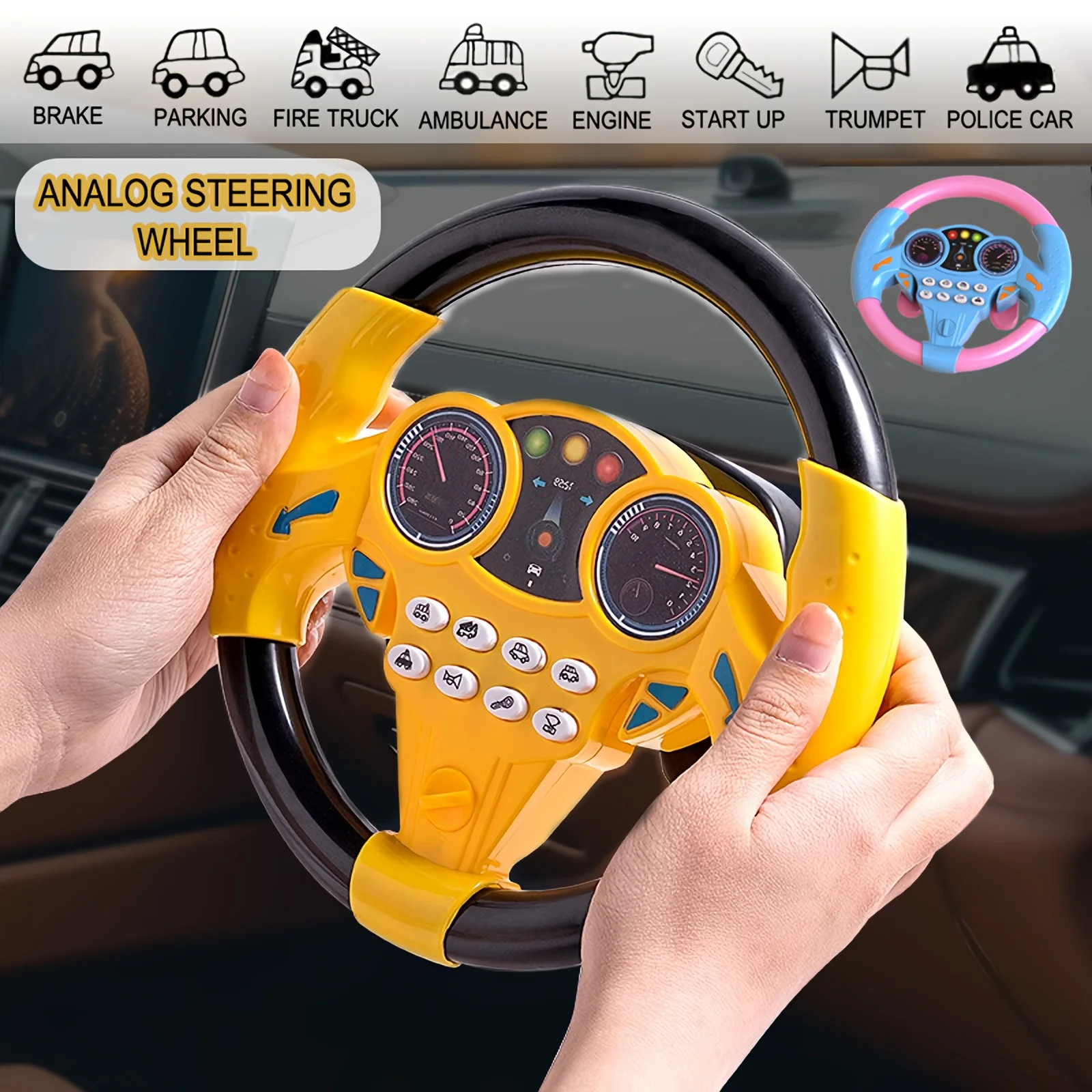1PC Auto Lenkspielzeug Lenkrad Spielzeug Kreative kinder