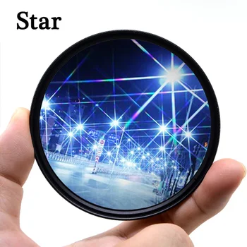 KnightX Effects Star Filter Line 52 mm 55 mm 58 mm 67 mm 77 mm Kameraobjektivfilter für Canon Eos Sony Nikon