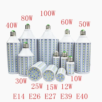 LED-Lampen leuchten 12W 15W 30W 40W 50W 60W 80W 110 W SMD E27 E40 E26 B22 220V/V Mais birne Pendel leuchte