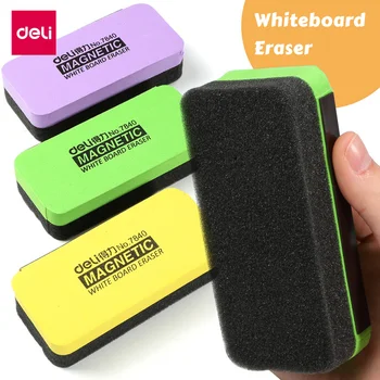 DELI Magnetischer Whiteboard-Radiergummi, starker Halt, Tafelreiniger, staubfreier Wischer für Klassenzimmer