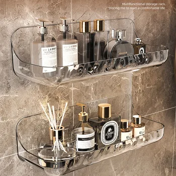 Acryli Badezimmerregal ohne Bohrer, Organizer für Dusche, Aufbewahrungsregal, Waschtisch, Kosmetik