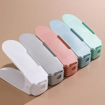 Schuh Stapler Einstellbare Schuh Slots Organizer Schuhe Slots Platz Saver Doppel Deck Rack Halter (10 Stück)