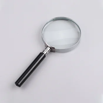 Klassische 20-fache halbmetallische kreisförmige 50-mm-High-End-Handlupe zum Lesen hochauflösender