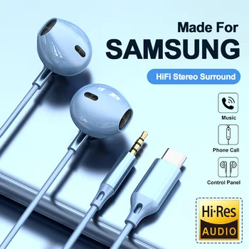 Samsung-Kopfhörer HiFi-Surround-Sound In-Ear-USB Typ C 3,5mm mit kabel gebundenen Ohr stöpseln für Galaxy S24