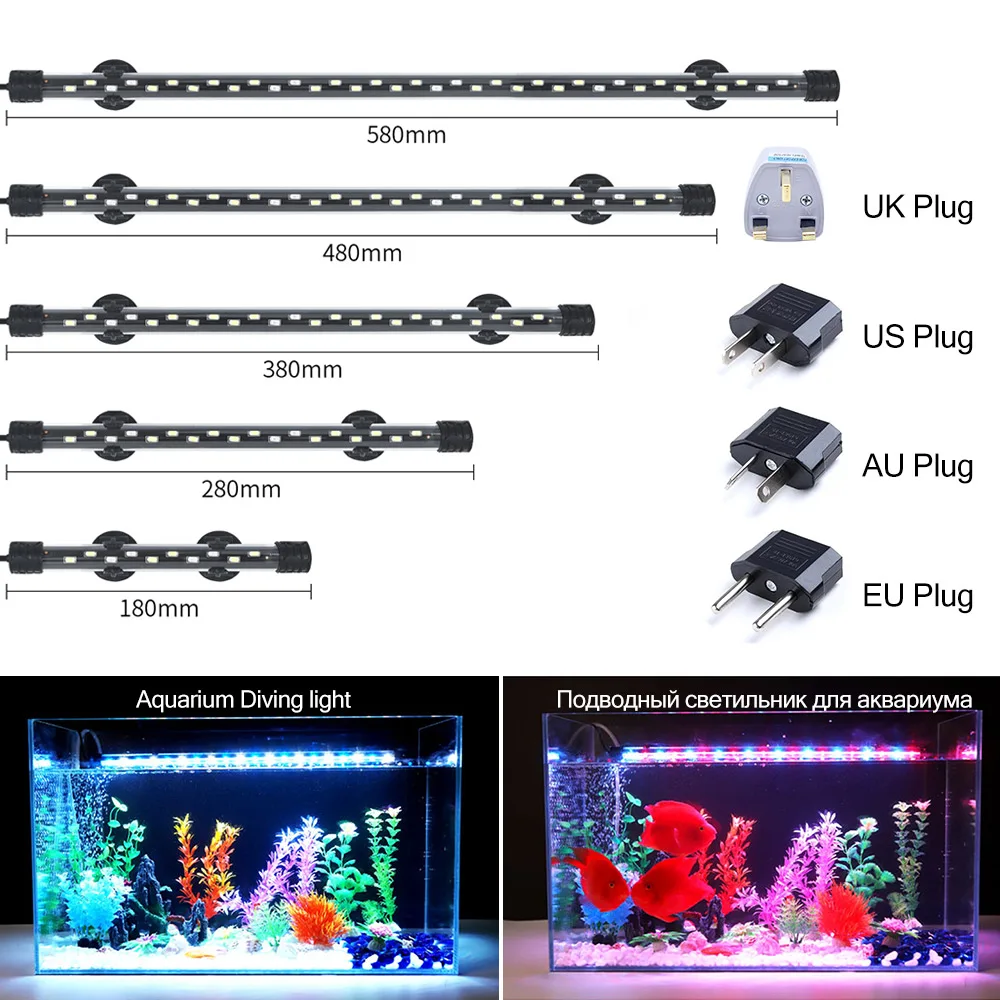 90-260V Aquarium Licht LED Wasserdichte Aquarium Clip Licht