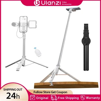 Ulanzi TT88 1,44 m Overhead-Selfie-Stick-Telefonstativ mit magnetischer Klemme, kabelloses