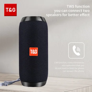 Bluetooth-Lautsprecher T&G TG117 Tragbare TWS-Soundbox Wasserdichter Lautsprecher