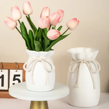Bogen-Design Kunststoff-Blumenvase, moderne Kunst, nordische dekorative Vase, verwendet für Hochzeit