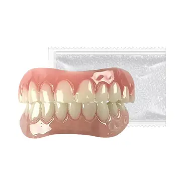 Künstliche Zähne Silikon Ober- und Unterkiefer-Veneers Perfektes Prothesen-Silikon-Set Temporäre