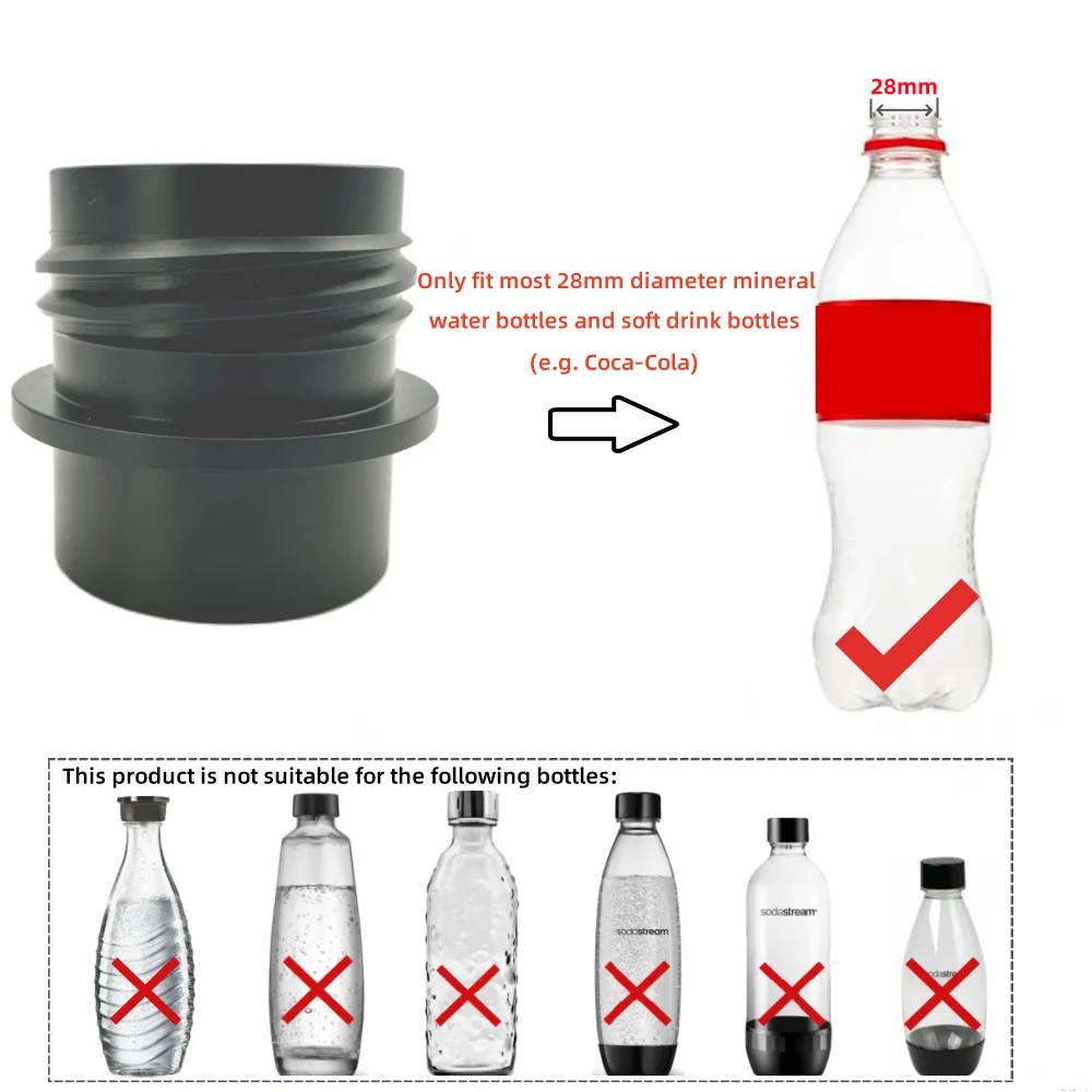 Flaschenadapter für 28-Gauge-PET-Blasenflasche, kompatibel