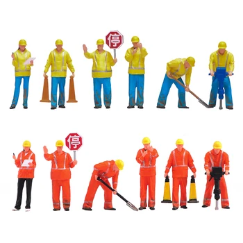 Diorama Figuren 1/64 1/50 Bauteam Bauarbeiter Puppe Set Figur Modell Dekoration Szene Auto Spielzeug