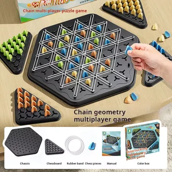 Kette Dreieck Schach Spiel Triggle Gummiband Spiel Pädagogisches Interaktives Spiel Kampf Set Für Familie