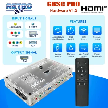 RetroScaler GBSC Pro GBS Control Scart RGBS YPbPr VGA Composite(AV) SV zu HDMI ® Video-Audiokonverter