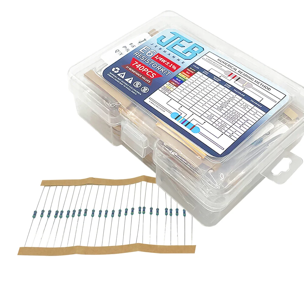 740-teiliges 1/4-W-Widerstandsset, 37 Werte