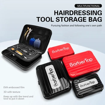 Tragbare Haar Schere Fall Tasche Koffer Wasserdicht Nicht-defrmation Barber Schönheit Make-Up Box Stoßfest