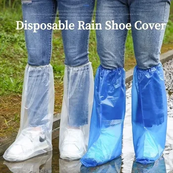Einweg-Regenschuhüberzug, wasserdicht und rutschfest, Kunststoff, für den Außenbereich, verdickt